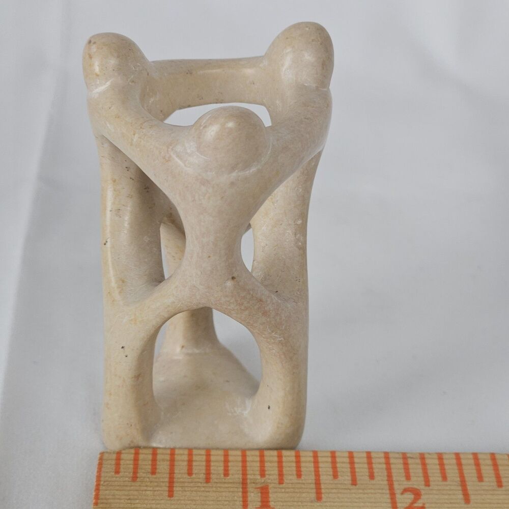 Hand Carved Soapstone Circle of Friends Figurine Sculpture Home Decor‎